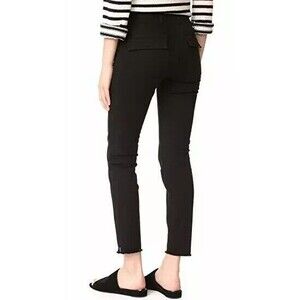 NWOT Vince Women's size 25 Distress Black Skinny Military Pants Zipper Cuffs